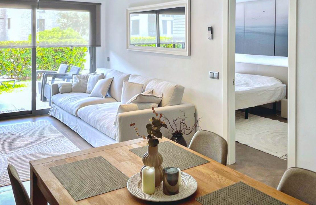 Apartamento en Puerto Pollensa en la zona de Bellresguard con jardín privado y piscina comunitaria