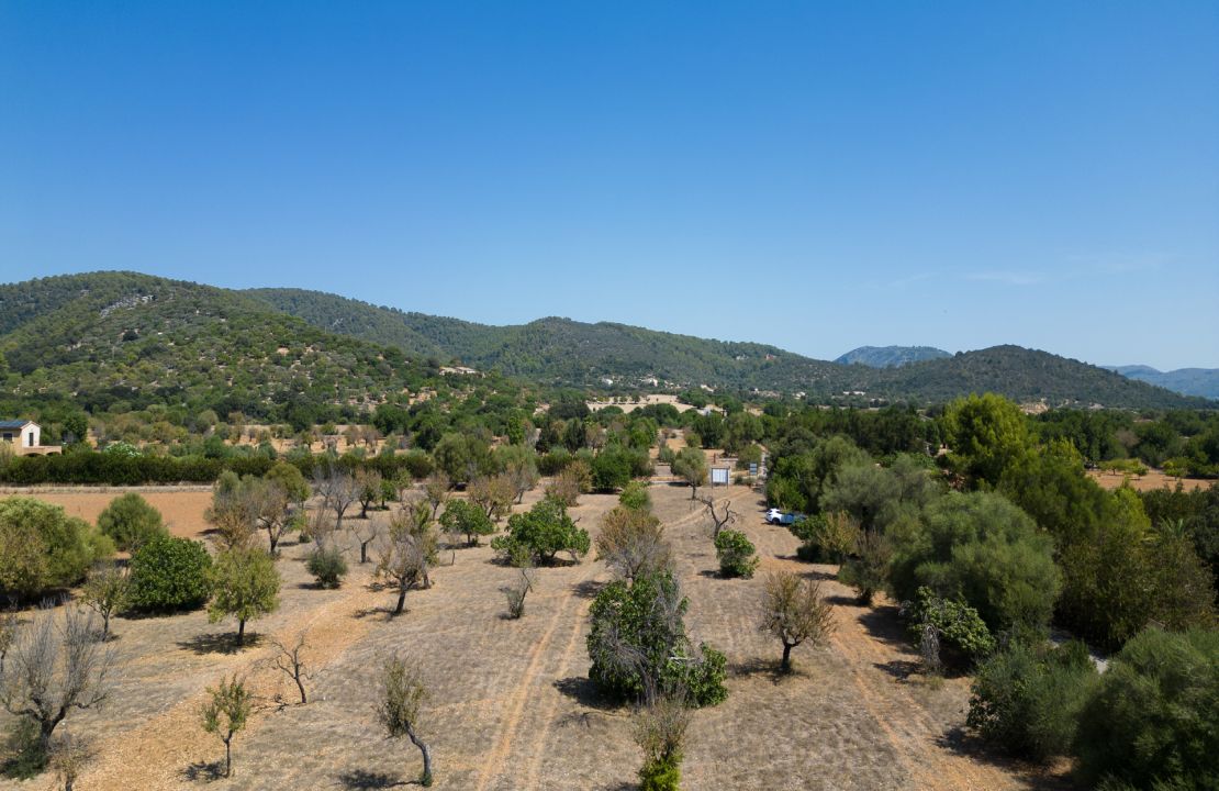 Baugrundstück in der Landschaft von Mallorca Campanet zu verkaufen mit einer gültigen Baulizenz