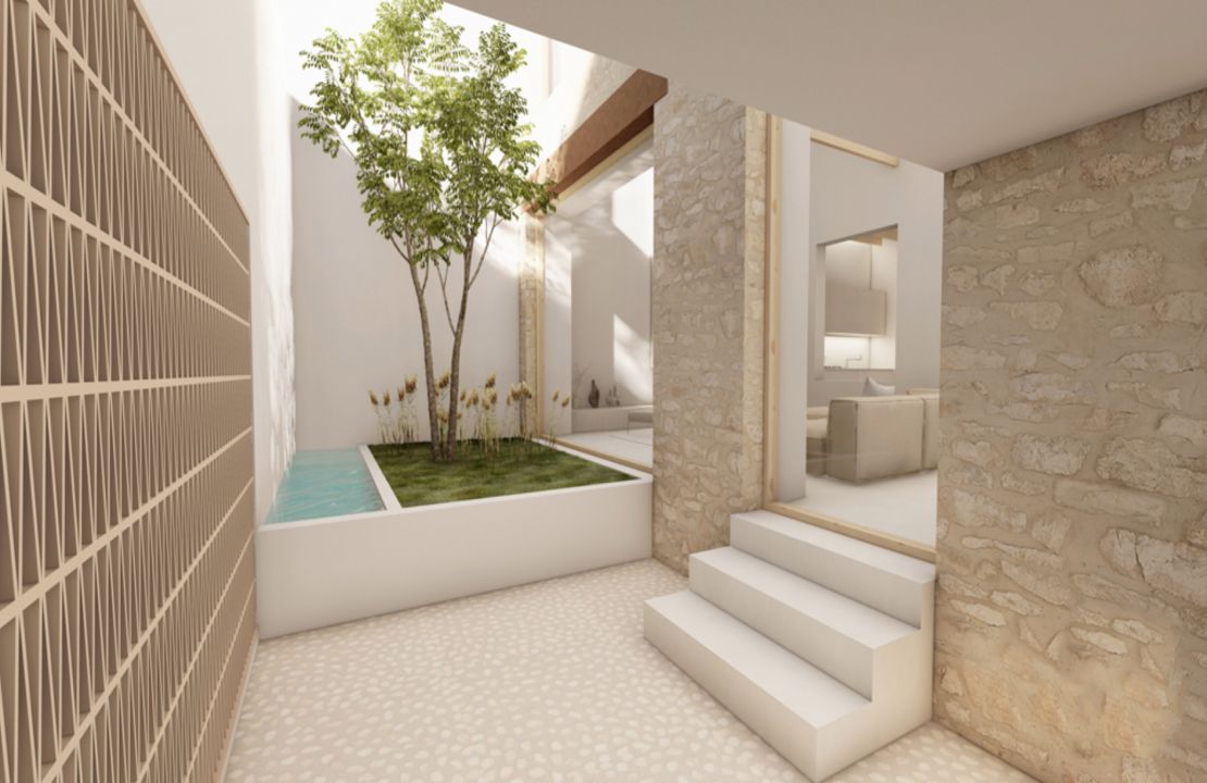Umfassend renoviertes Luxus-Stadthaus Pollensa mit Pool und Garage zu verkaufen