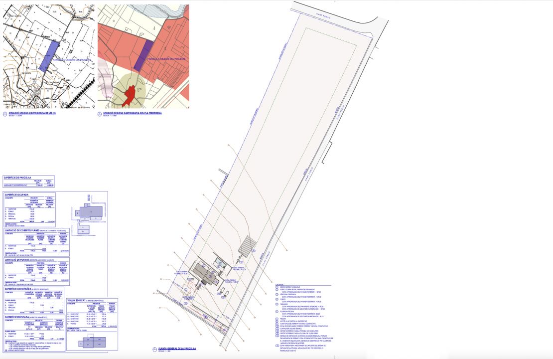 Terreno edificable en el campo de Campanet en venta con licencia en vigor para empezar el proyecto